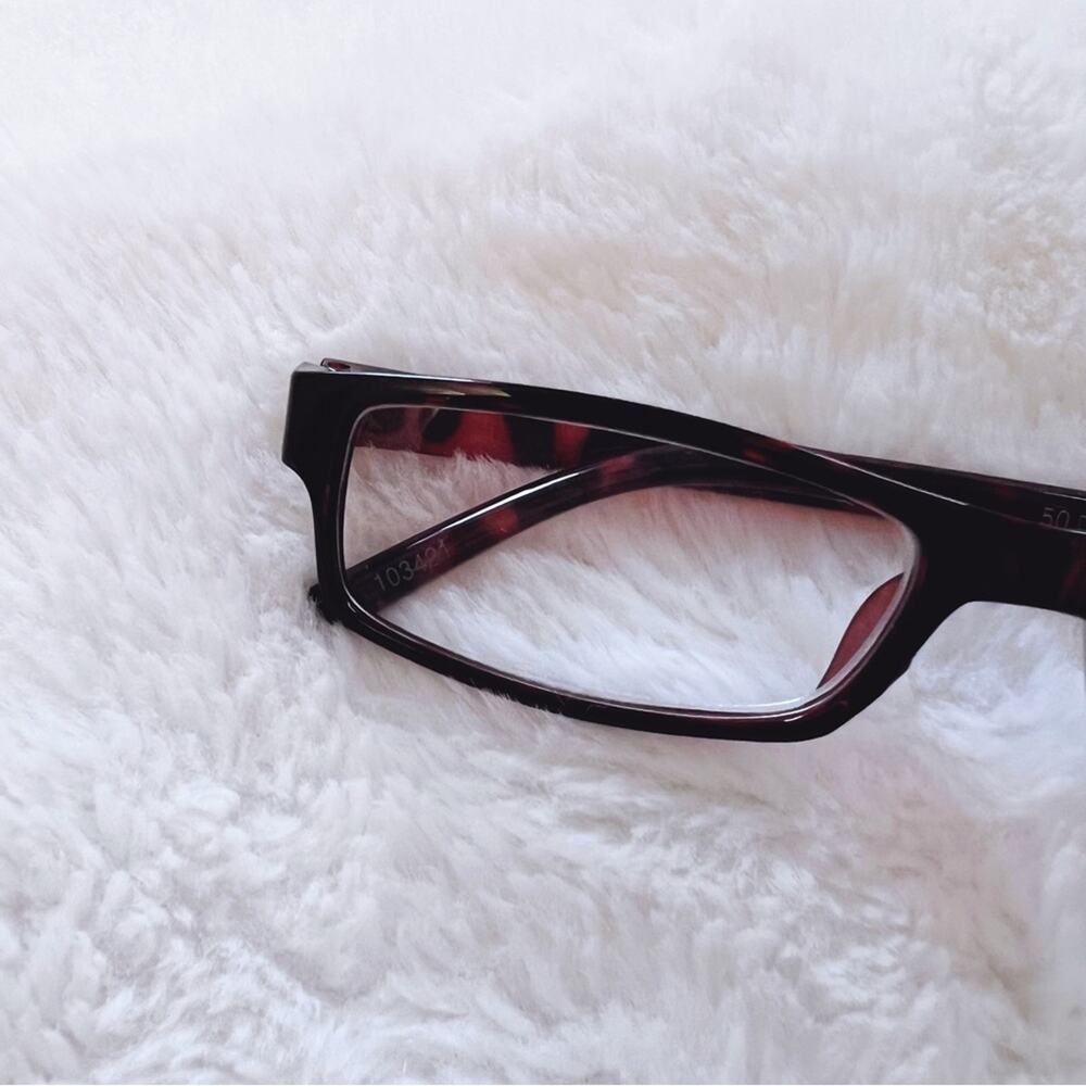 Vivian Brown Rectangular Classic Reader Glasses N… - image 2